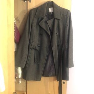 Gray peacoat